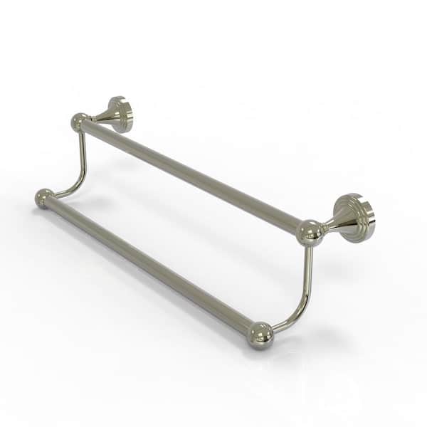 Allied Brass Sag Harbor Collection 30 in. Wall Mounted Double Towel Bar in Unlacquered Brass