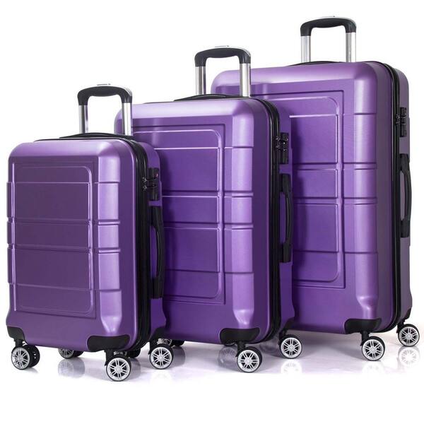 purple spinner luggage set