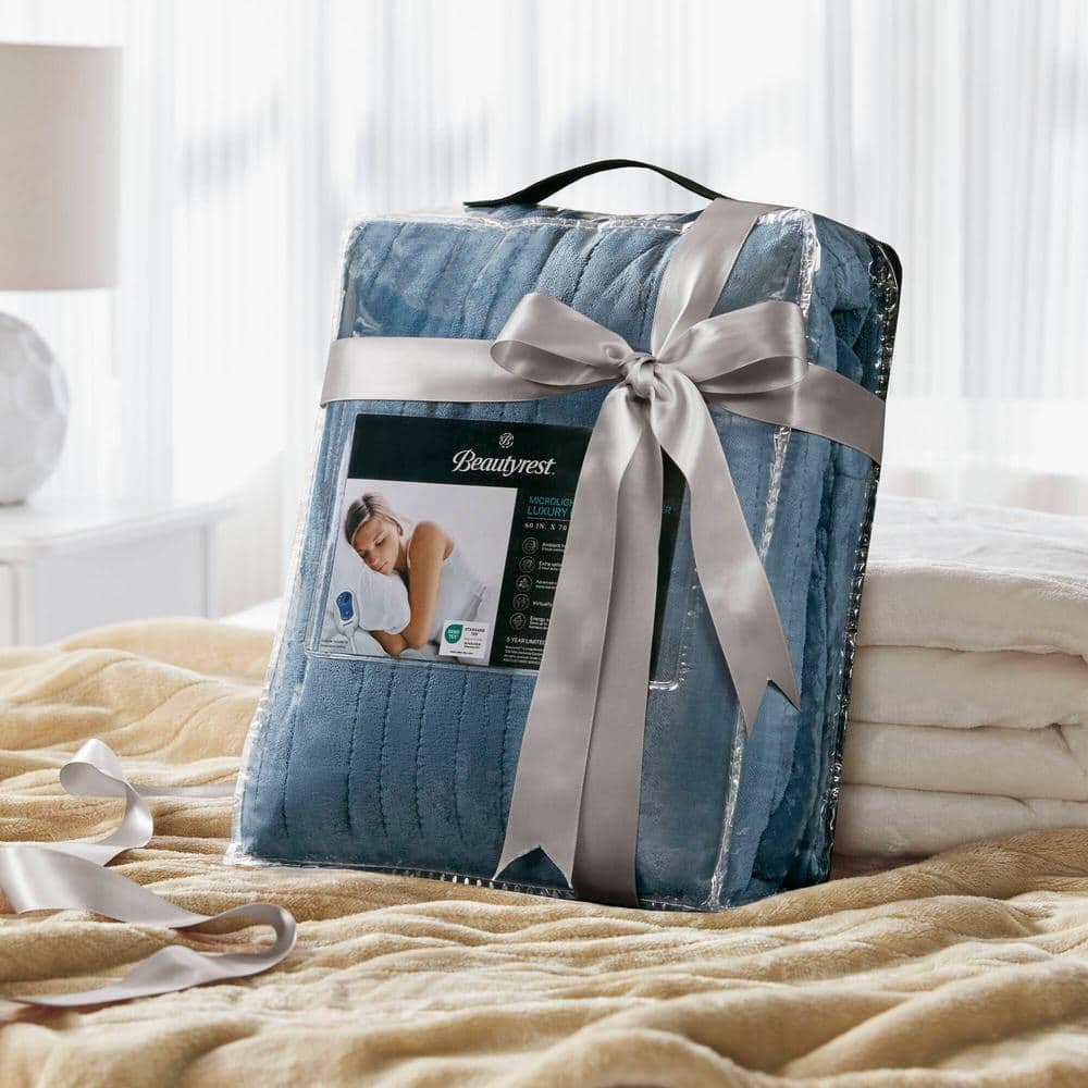 Teal Sherpa Reversible Electric Heated Blanket, 60x70