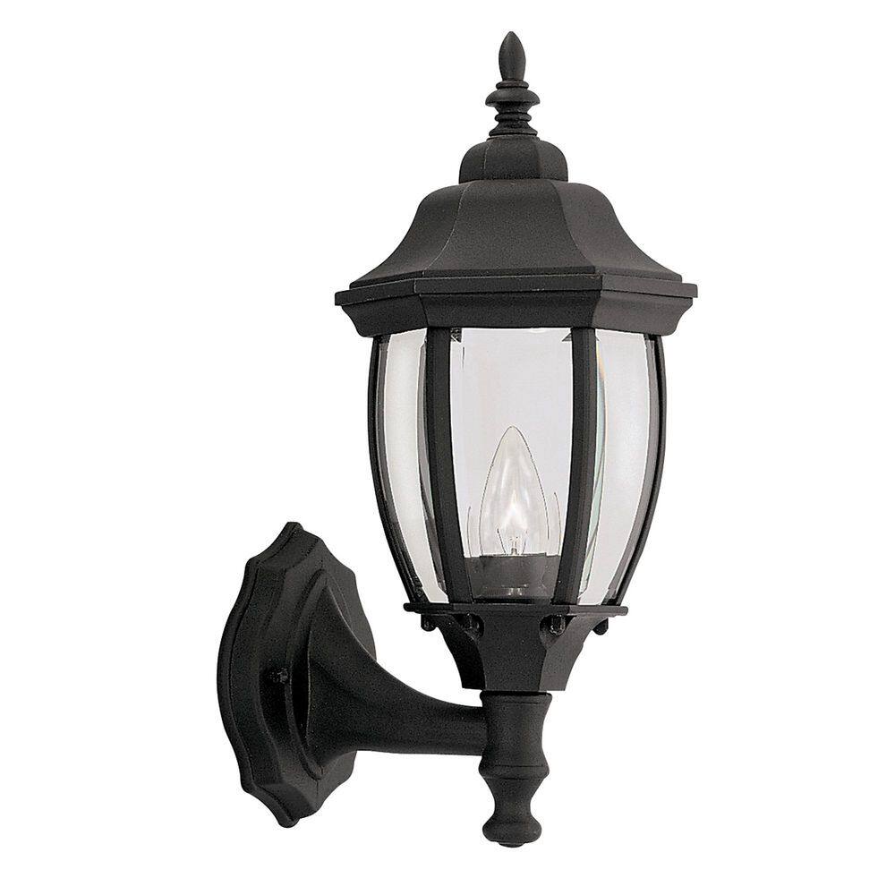 Tiverton Black 1-Light Outdoor Line Voltage Hardwired Porch Light Wall Sconce with No Bulb Included price history on PriceWatchPro