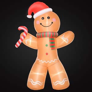 8 ft. x 5.5 ft. Pre-Lit LED Holiday Characters Christmas Inflatable