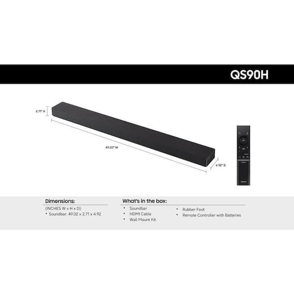Samsung 49 in. 7.1.2 Channel All in One Soundbar HW-QS90H/ZA - The