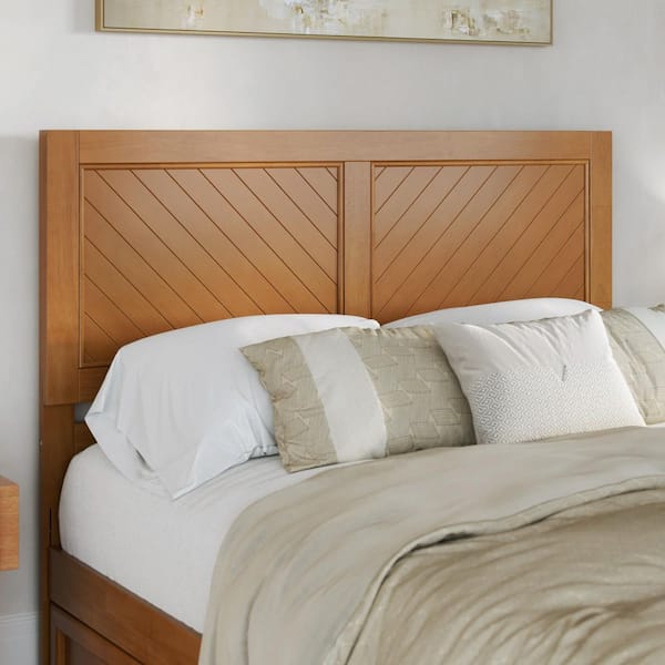 Canyon Light Toffee Natural Bronze Solid Wood Queen Rustic Headboard
