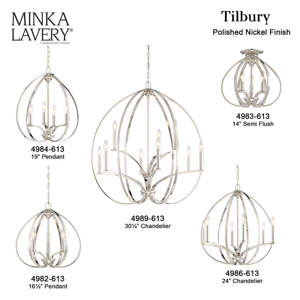 Elegant Enchanted 9-Light Polished Nickel Candelabra Chandelier