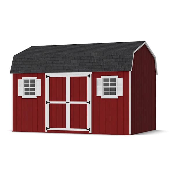 Value Gambrel Workshop 10 ft. x 14 ft. Outdoor Wood Storage Shed Precut Kit with Floor (140 sq. ft. )
