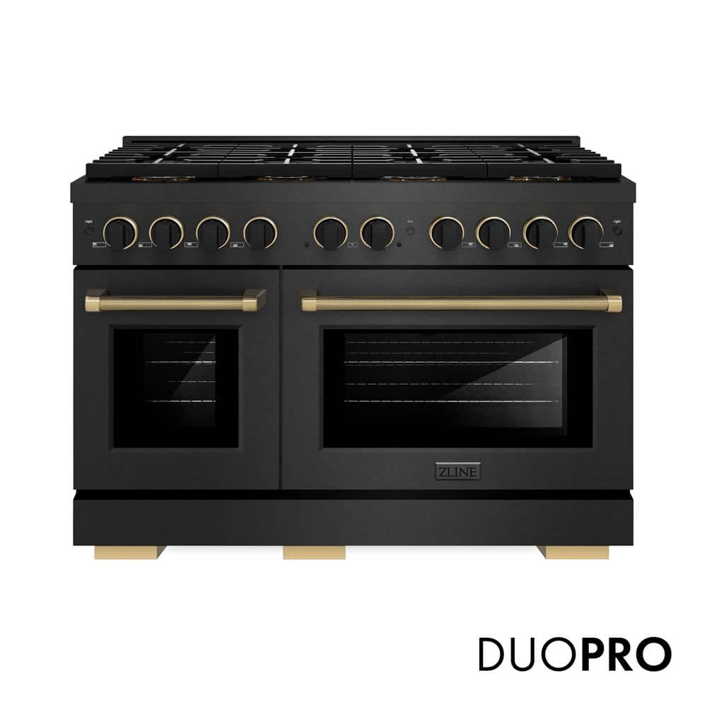 Designer Electric Ranges ZLINE Kitchen and Bath Designer 48 in. 6.7 cu. ft. Dual Fuel Range with ...