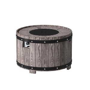 Round Metal Outdoor Accent Fire Pit Table