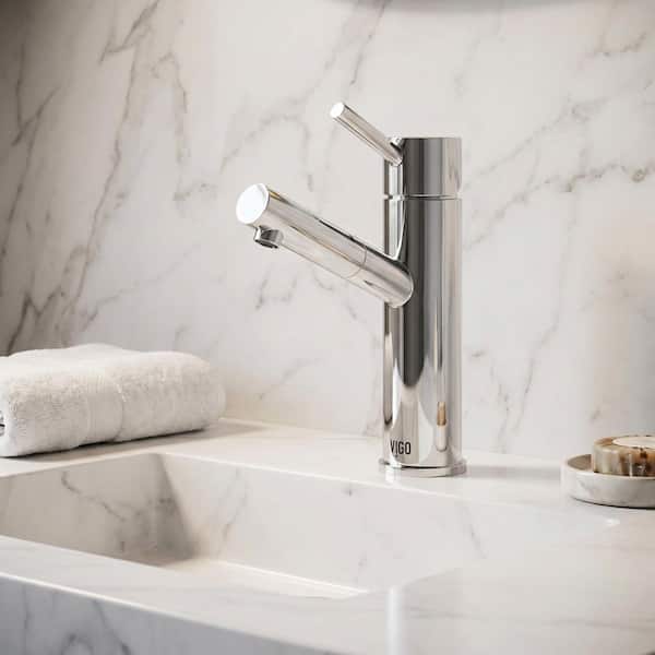VIGO Noma Single Handle Single-Hole Bathroom Faucet in Chrome