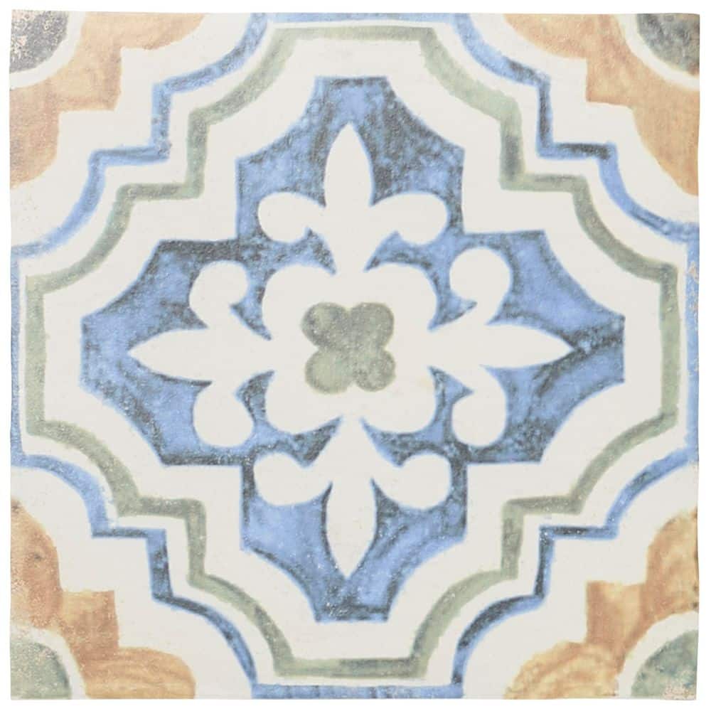 Sienna Terracotta Sol Multi-Color 8.85 in. x 8.85 in. Matte Porcelain Floor and Wall Tile Sample price history on PriceWatchPro