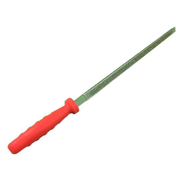 Monster 10 in. Diamond File for Granite, Marble, Porcelain, Ceramic and Stone Triangle Shape 46 Grit Coarse
