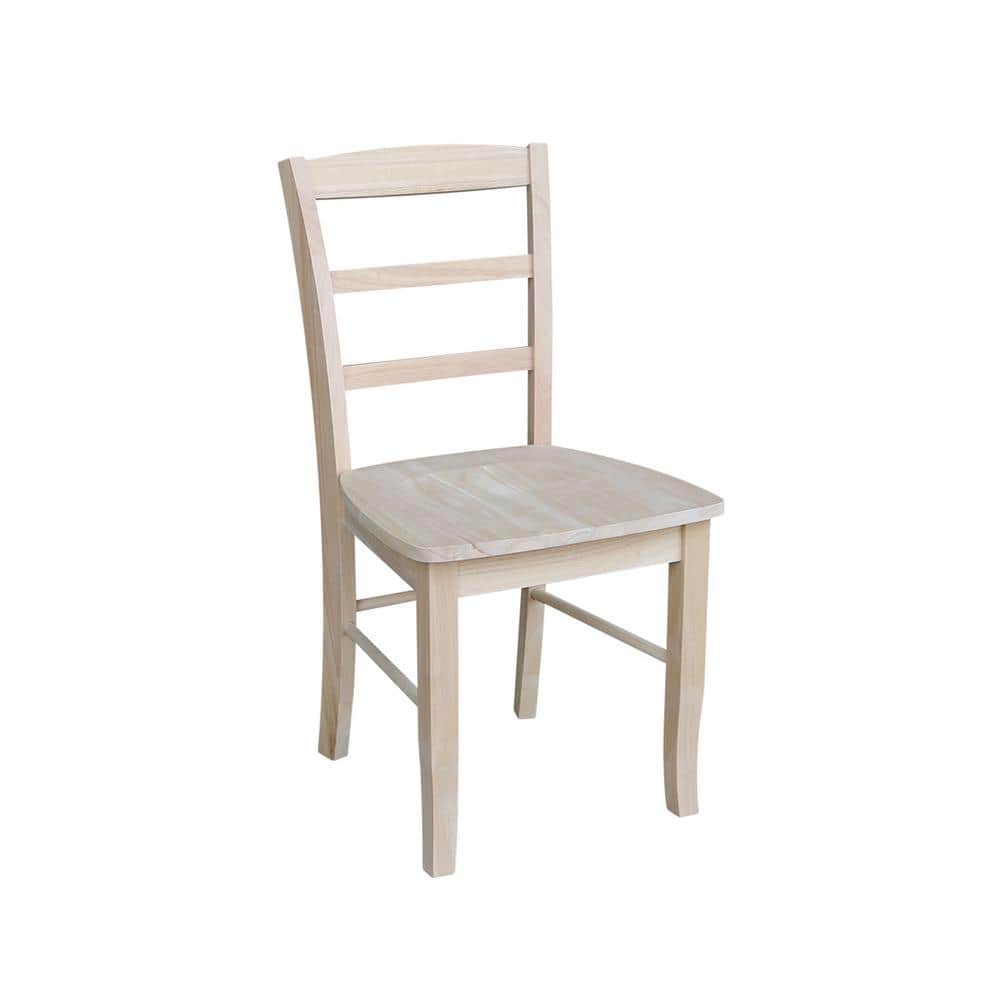 Unfinished Wood Ladderback Side Chair Set