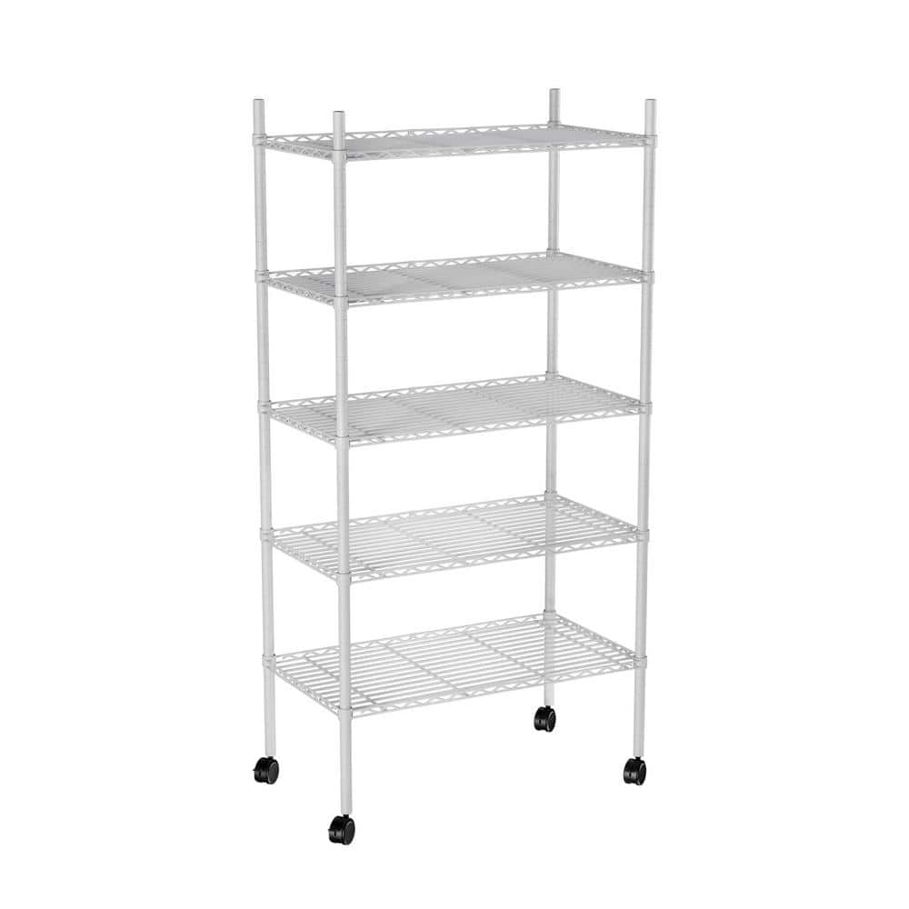 Tunearary 5-Shelf Storage Shelves Shed Shelving Units Wire Shelving ...