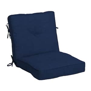 Plush PolyFill 21 in. x 20 in. Outdoor Dining Chair Cushion in Sapphire Blue Leala