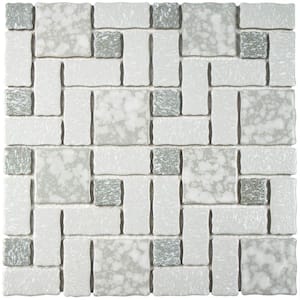 Academy Grey 12 in. x 12 in. Porcelain Mosaic Tile (9.8 sq.ft. /Case)