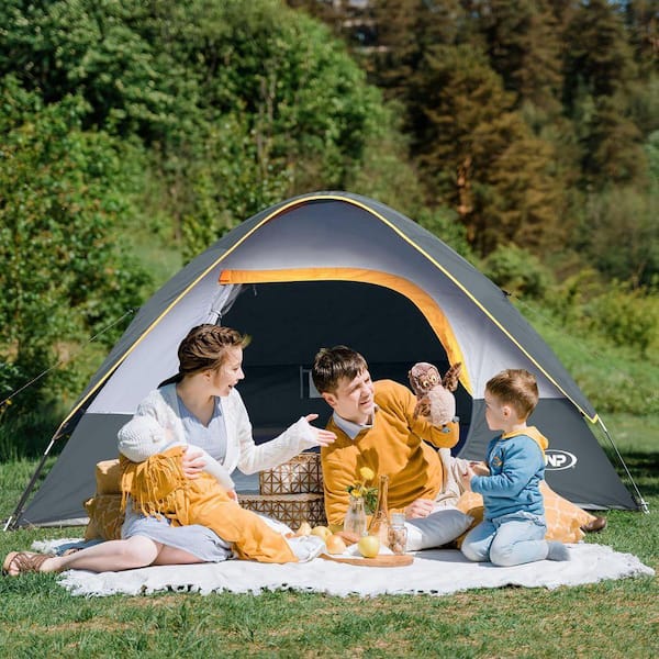 【セットで最安値！！】GE Tent 2.5 GE Tarp 4.0 セット 8 ft. x 7 ft. 4-Person Waterproof Windproof Camping Tent with