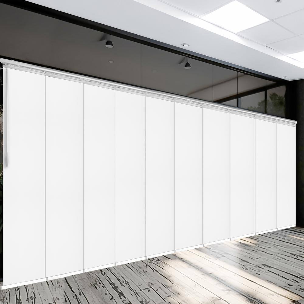 Alabaster 120 in. - 218 in. W x 94 in. L Adjustable 10-Panel White Double Rail Panel Track with 23.5 in. Slates price history on PriceWatchPro