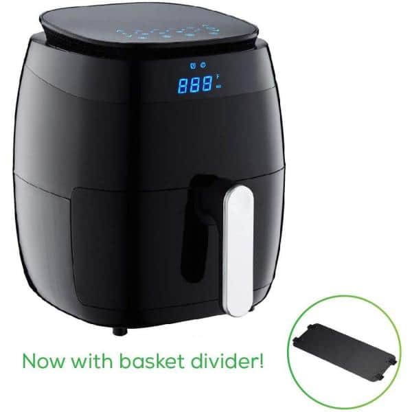 Elite Gourmet 4-Qt Air Fryer - Black, Removable Fry Basket, Programmable,  ETL Safety Listed, Digital Control, Non-Stick, 30 Minute Timer in the Air  Fryers department at