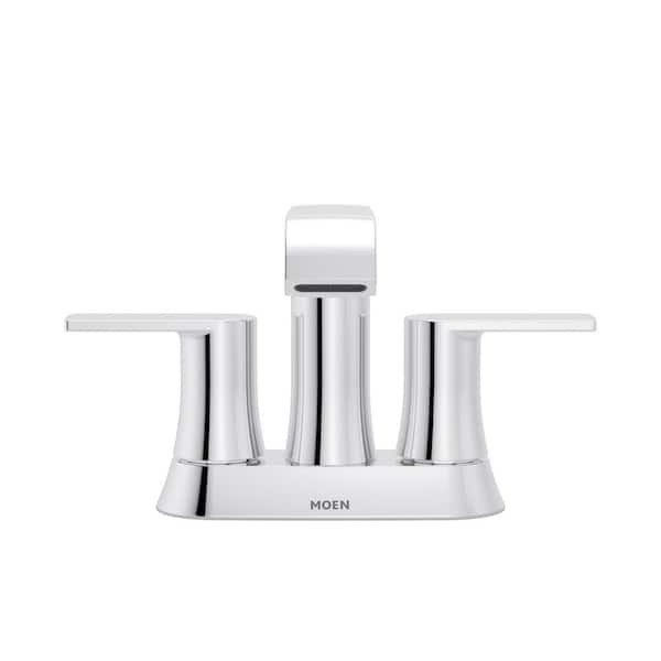 MOEN Genta 4 in. Centerset Double-Handle Bathroom Faucet with