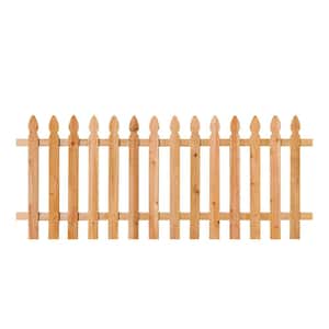 3-1/2 ft. x 8 ft. Cedar Spaced French Gothic Fence Panel