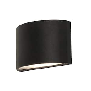 Colton Black Integrated LED Outdoor Wall Lantern Sconce