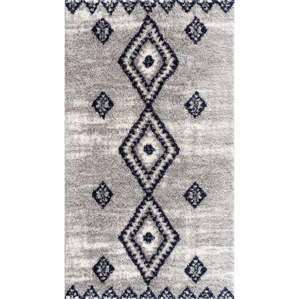 Rug Branch Retro Grey (3 ft. x 5 ft.) - 2 ft. 8 in. x 4 ft. 11 in. Modern Abstract Area Rug Doormat Entrance Floor Mat