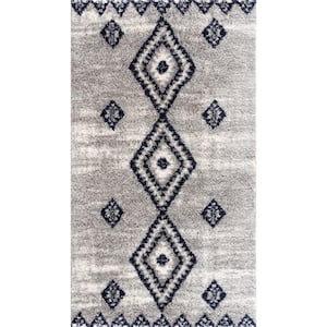 Retro Grey (4 ft. x 6 ft.) - 3 ft. 9 in. x 5 ft. 6 in. Modern Abstract Area Rug