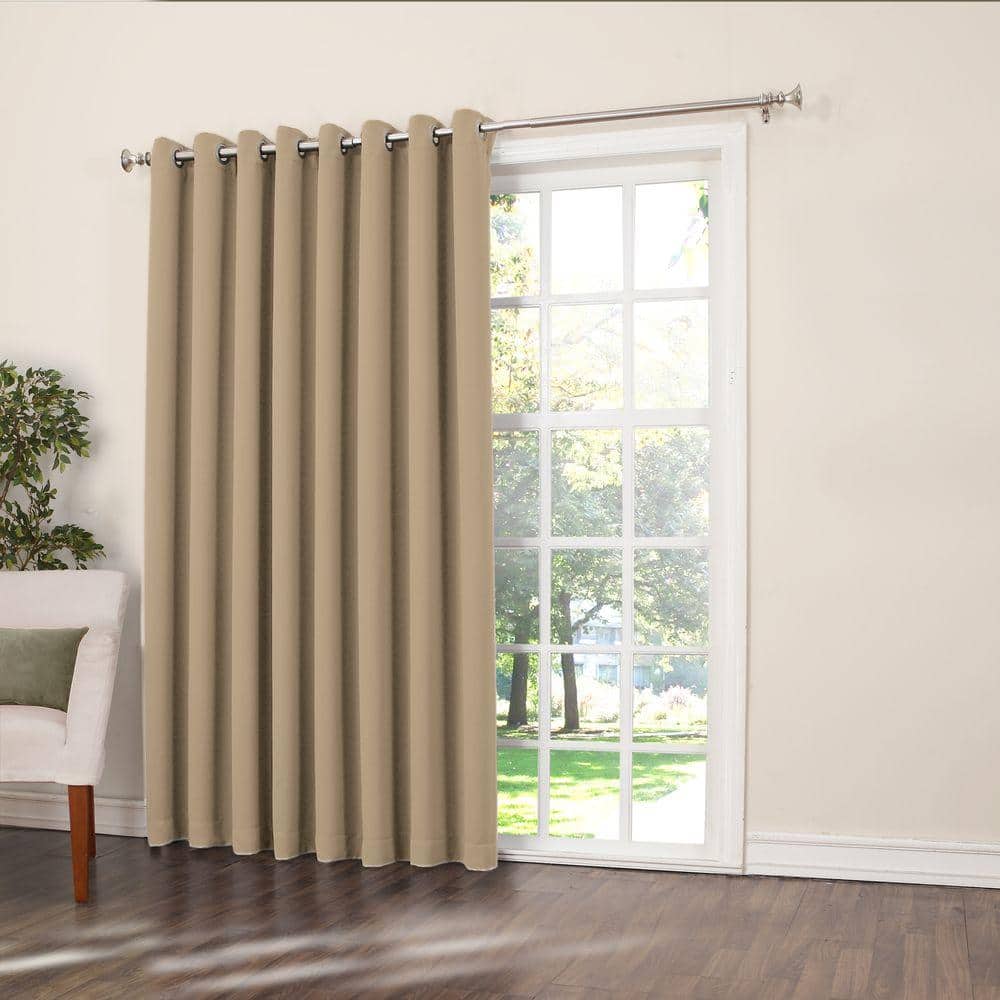 Taupe Room Darkening Grommet Curtain Panel 100" x 84"