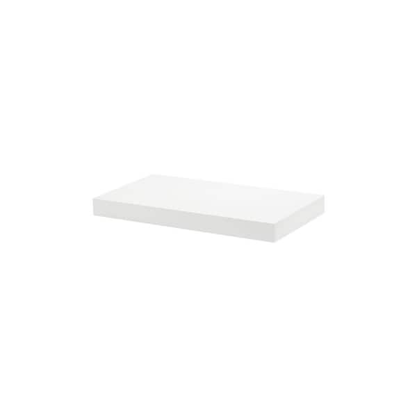 Unbranded Big Boy 22.4 in. x 11.8 in. x 2 in. White MDF Floating Decorative Wall Shelf with Brackets