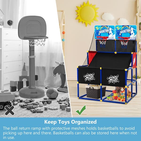  JOYIN Arcade Basketball Game Set with 4 Balls and Hoop for Kids  3 to 12 Years Old Indoor Outdoor Sport Play - Easy Set Up - Air Pump  Included - Ideal