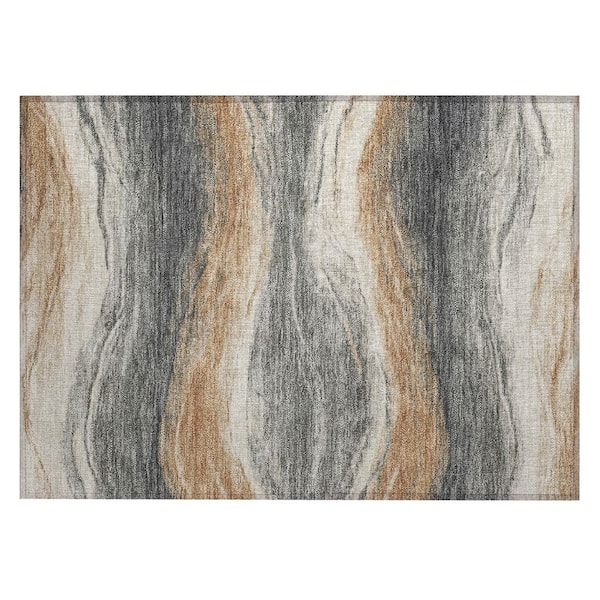 Chantille Machine Washable Indoor/Outdoor Abstract ACN3020 Gray 2 ft. x 3 ft. Accent Rug
