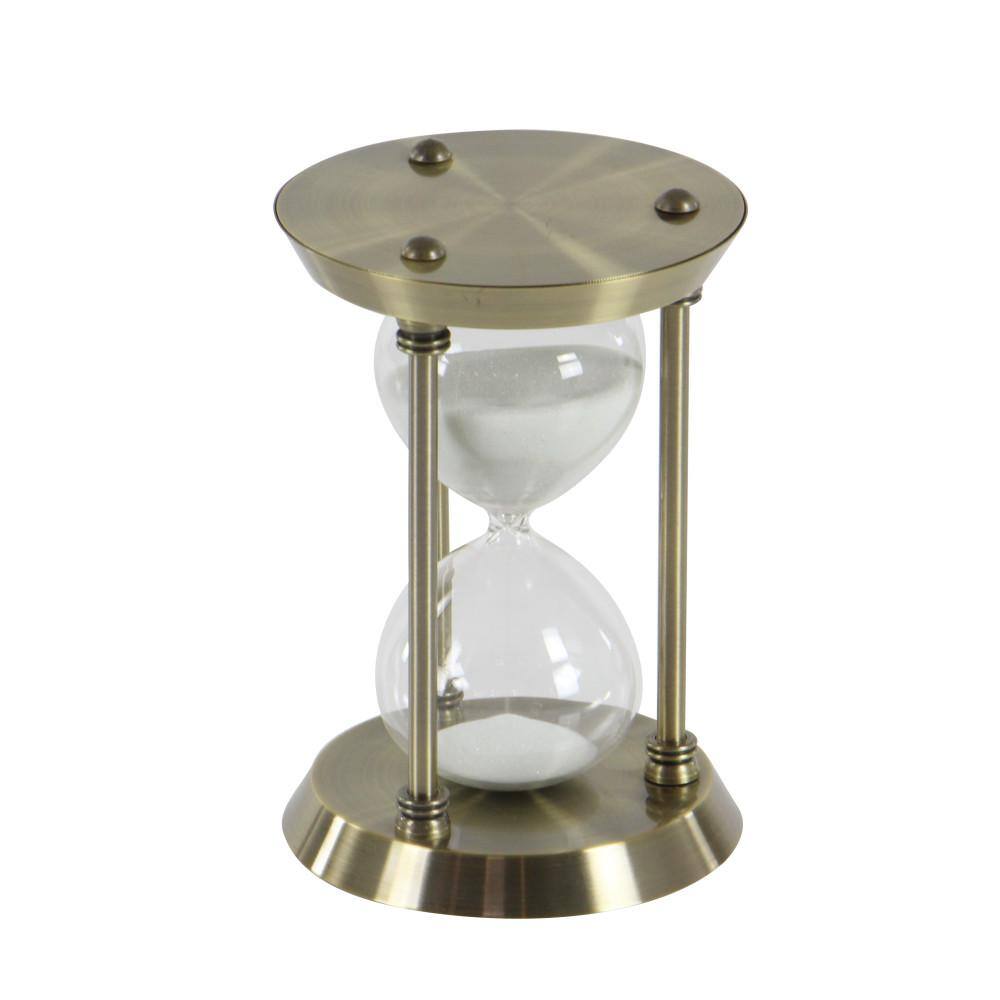 Brass and Glass 6" x 9" Decorative Sand Timer