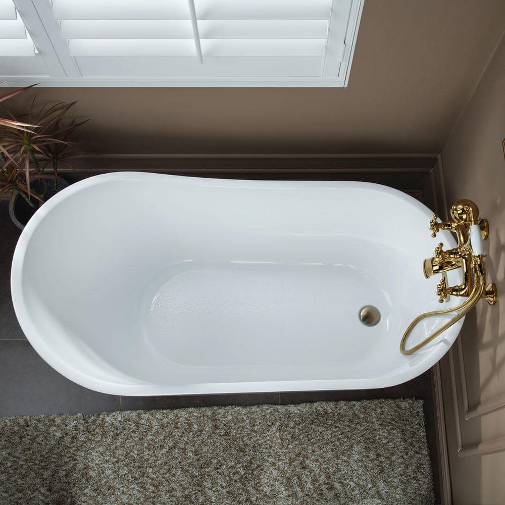 Polished Gold Stainless Steel Wall Roman Tub Faucet with Diverter
