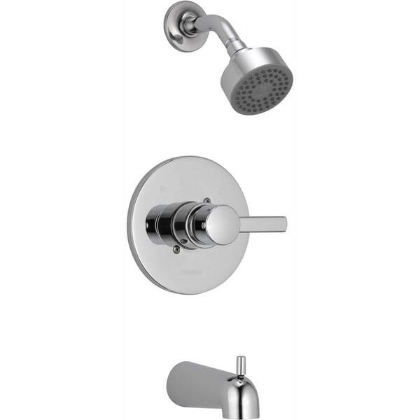 Peerless Precept 1-Handle Wall-Mount Tub and Shower Faucet Trim Kit in ...