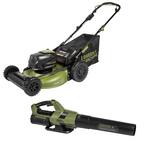 62V 2-Tool Combo Kit Includes: 22 in. Push Mower, 655 CFM, 123 MPH Blower, (2) 4Ah batteries, (2) Rapid Chargers