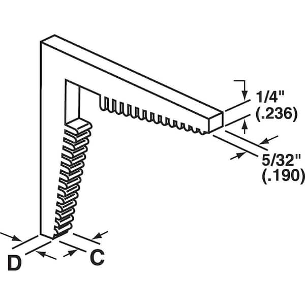 5/32 in. x 1/4 in. Corner Keys Nylon Construction Non-Handed (20-Pack)
