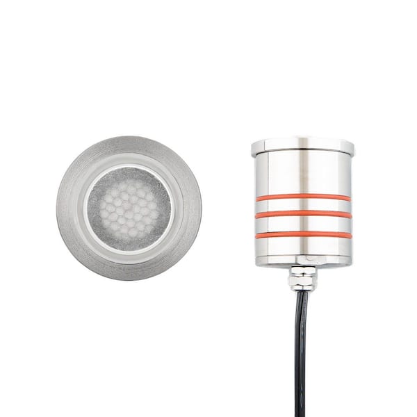 WAC LANDSCAPE Low Voltage 155 Lumens Stainless Steel Hardwired Integrated LED Weather Resistant in Ground Well Light 3000K