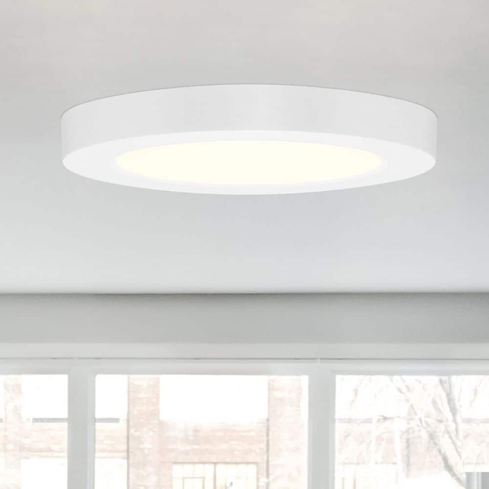 5 in. Contemporary White Dimmable Integrated LED Flush Mount for Kitchens price history on PriceWatchPro