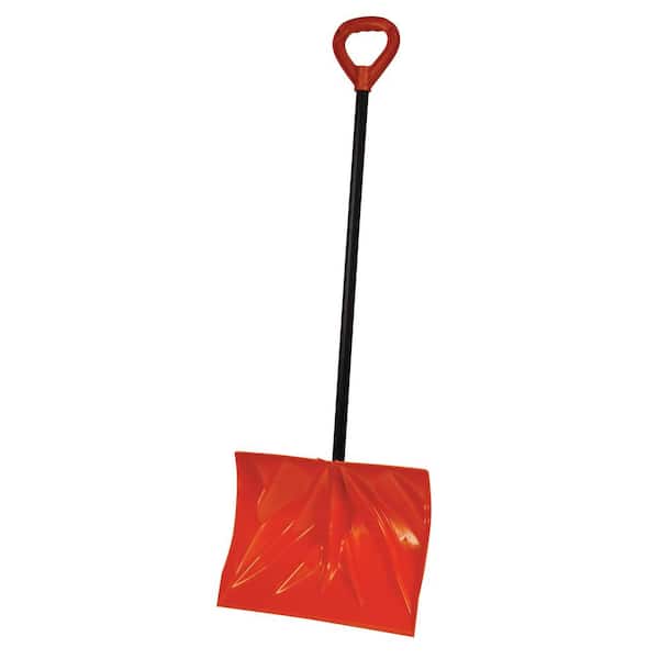 Emsco Bigfoot 18 in. Poly Combination Snow Shovel with Steel Core Handle