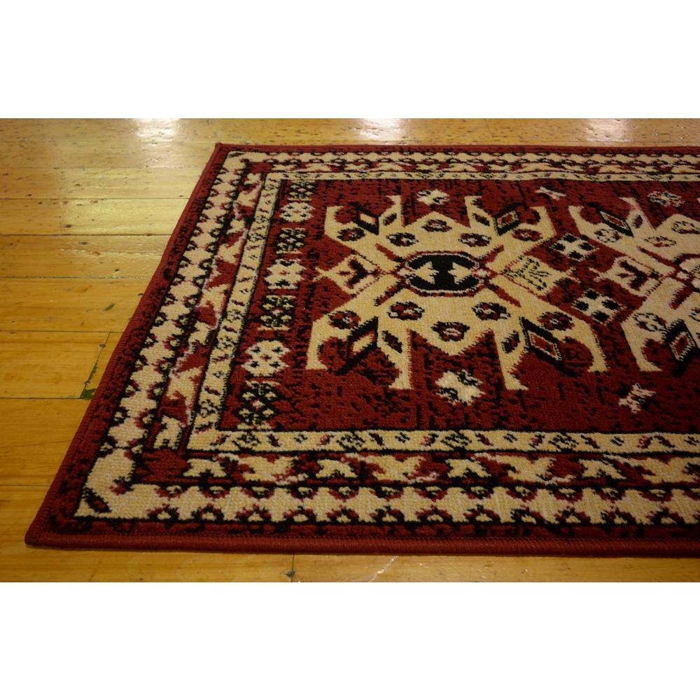 Handmade Red Synthetic Rectangular Stain-resistant Rug