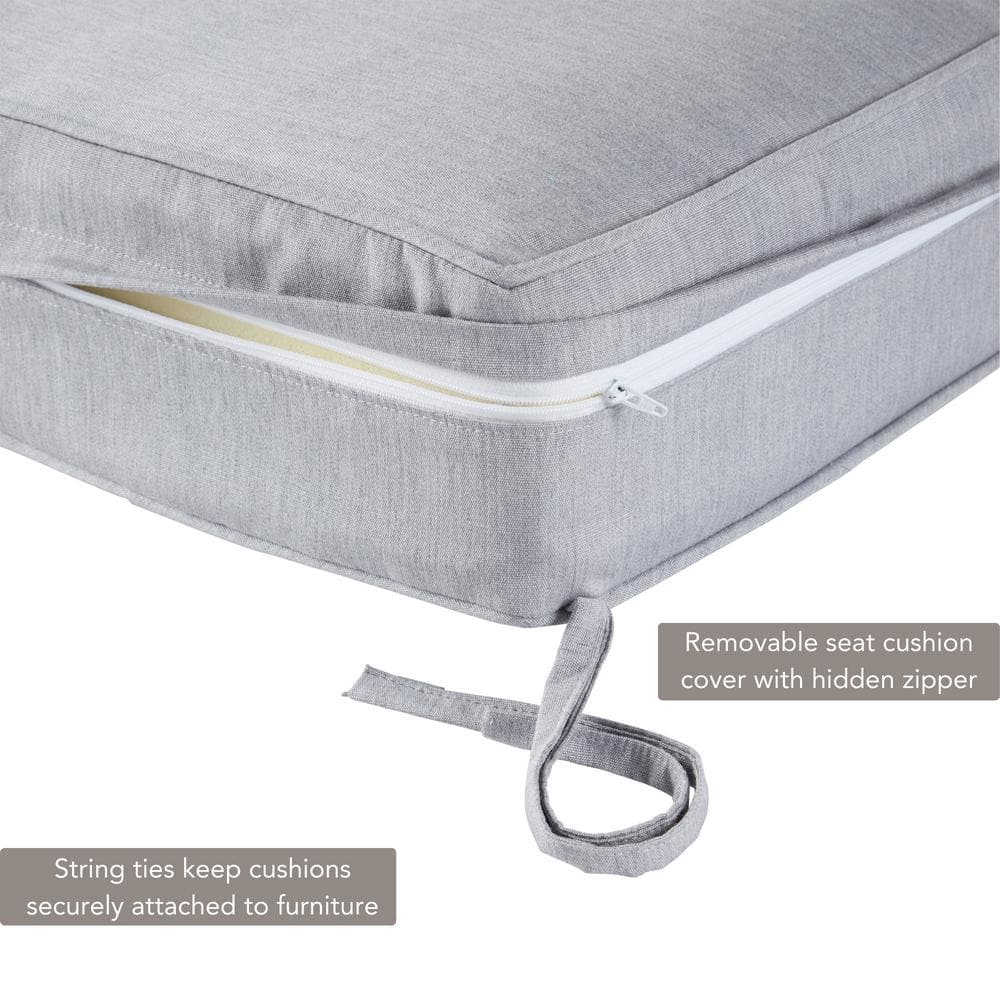 Granite Gray Sunbrella Fabric Deep Seat Cushion Set