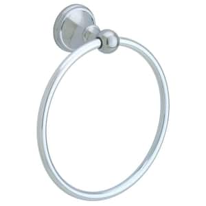Crestfield Wall Mount Round Closed Towel Ring Bath Hardware Accessory in Polished Chrome