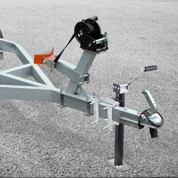 Trailer Jack, Trailer Tongue Jack Fix Mount Bolt-on 2500 lb.Capacity, Trailer Jack Stand with Handle for RV Trailer