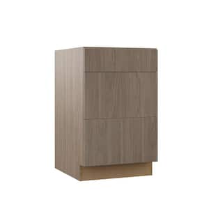 Designer Series Edgeley Assembled 21x34.5x21 in. Bathroom Vanity Drawer Base Cabinet in Driftwood