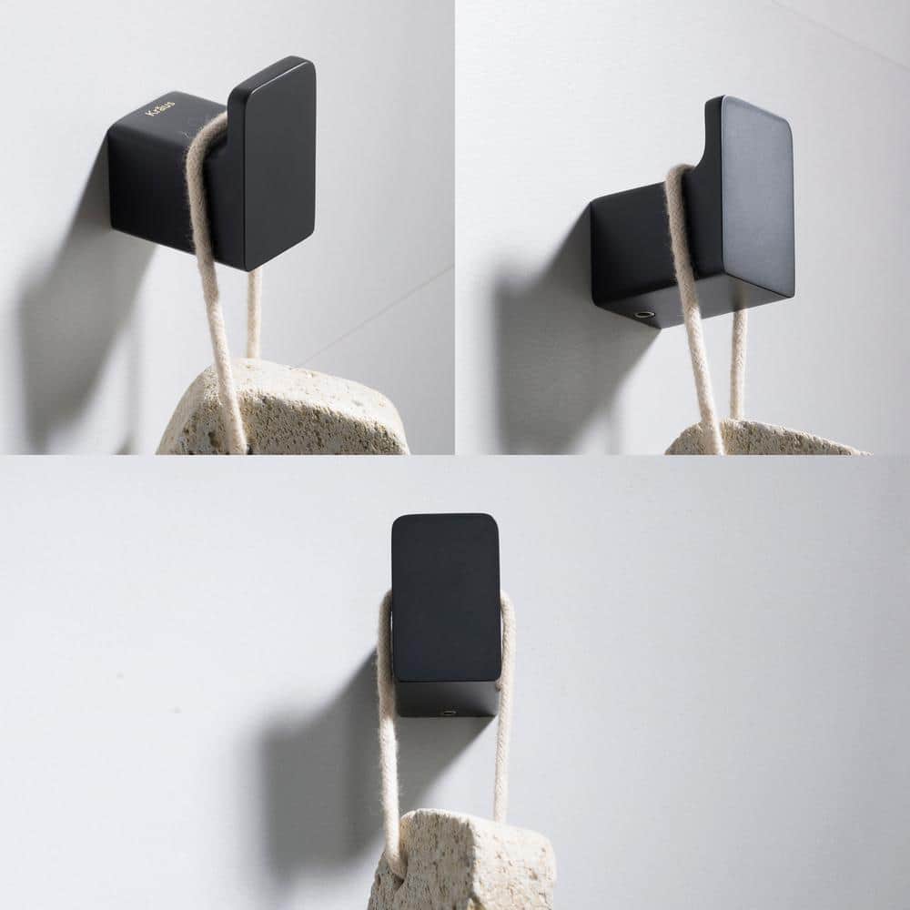 Matte Black Modern Wall Mounted Towel Hook