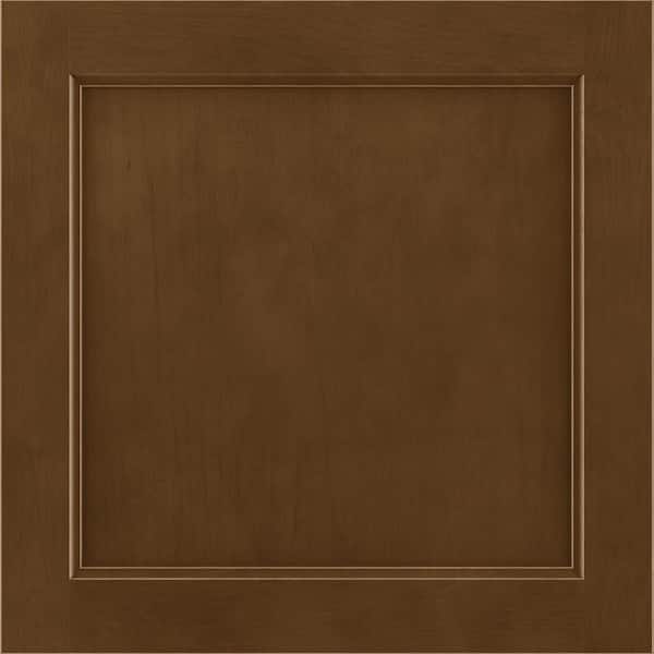 American Woodmark Adelaide 11 9/16-in. W x 3/4-in. D x 11 1/2-in. H in Maple Truffle Cabinet Door Sample