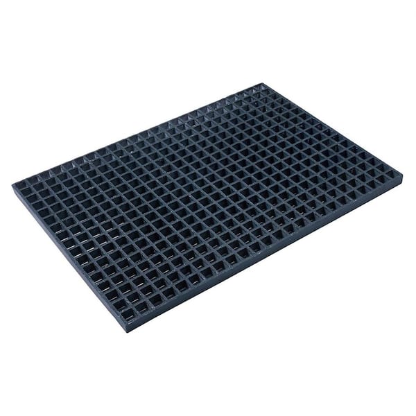 36 in.x25.75 in.x1.25 in. Square Gray Slip-Resistant Fiberglass Grid Panel Industrial Floor Paver 1-Piece / 6.44 sq. ft.