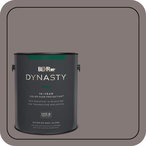 BEHR DYNASTY 1 gal. #N140-5 Complex Gray Semi-Gloss Enamel Exterior Stain-Blocking Paint & Primer