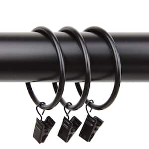 2 in. Decorative Rings in Black with Clips (Set of 10)