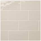 LuxeCraft Taupe 4 in. x 8 in. Glazed Ceramic Subway Wall Tile (10.5 sq. ft. / case)