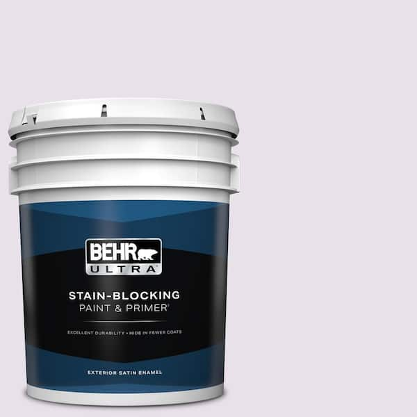 BEHR ULTRA 5 gal. #660C-1 Bubble Bath Satin Enamel Exterior Paint & Primer